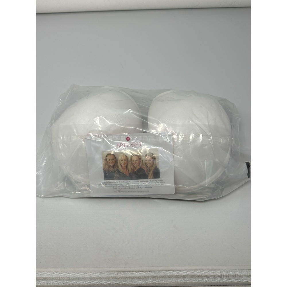 NEW Breezies Women's 36D Floral Stripe Seamless Wirefree T-Shirt Bra White Z9 - Picture 6 of 6